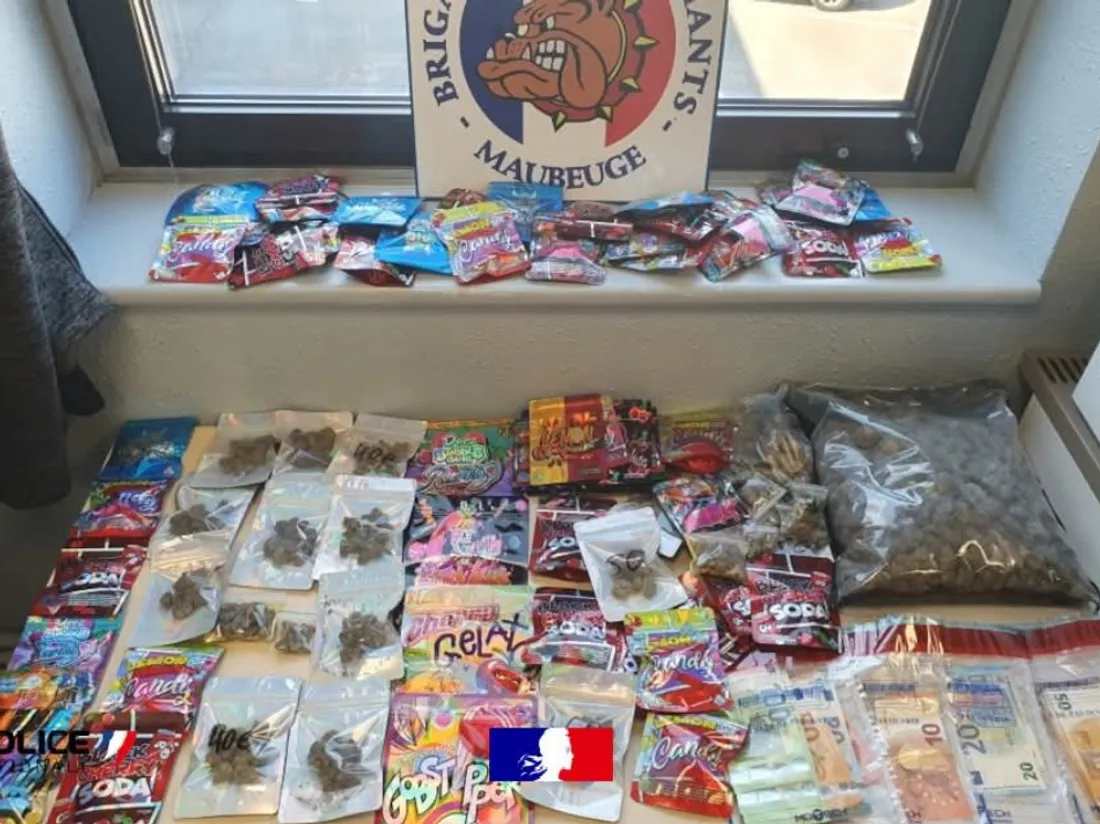 drogue paquets de bonbons