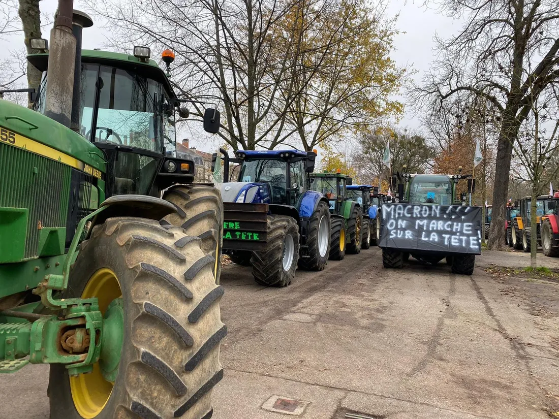 Manifestation des agriculteurs à Nancy, le 23 novembre 2023.