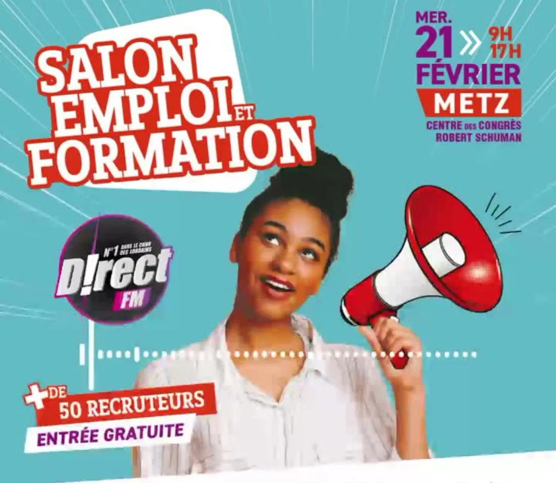Affiche du salon emploi et formation de Metz 