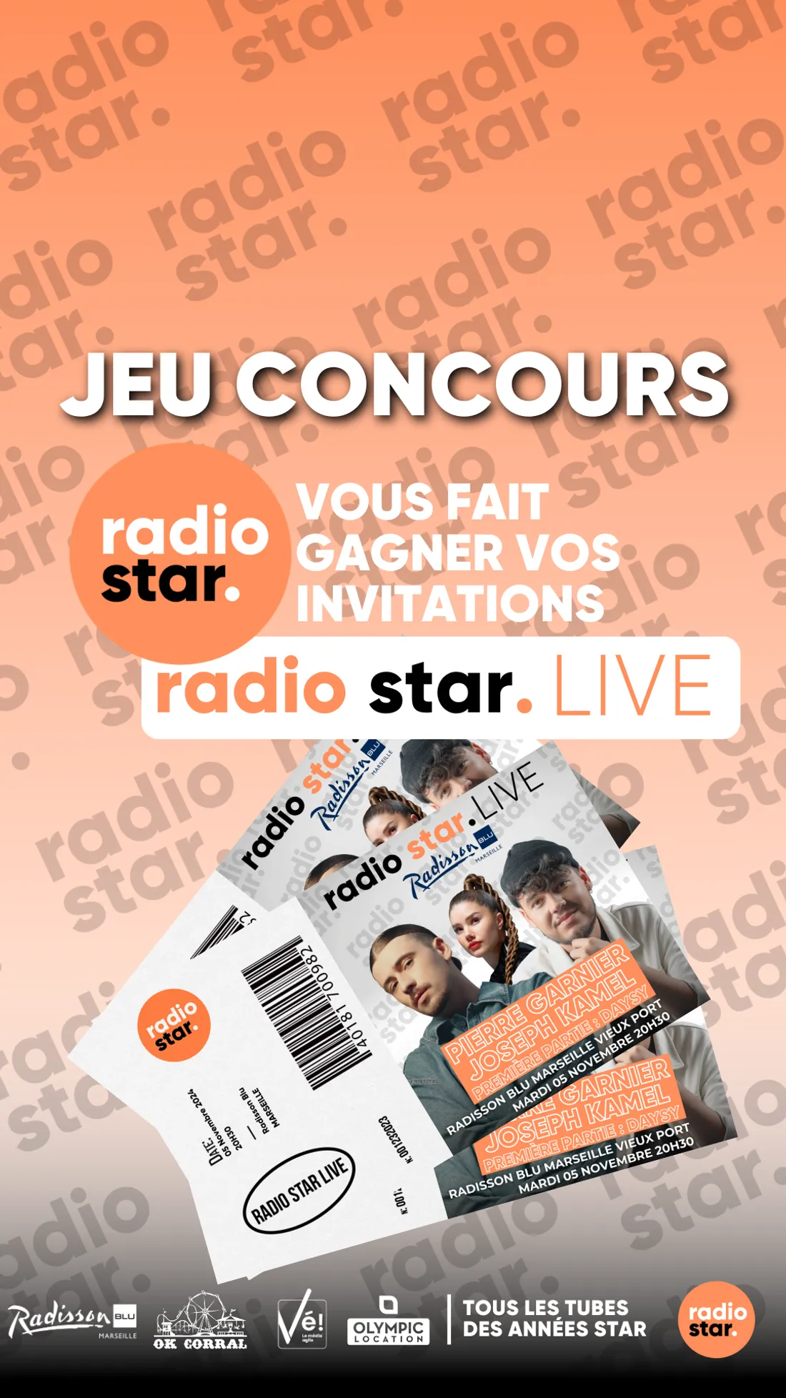 Jeu concours Radio Star Live du 05/11/2024