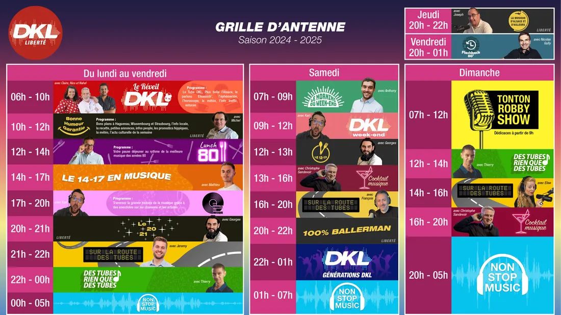 DKL Liberté - Grille d'antenne 2024-2025