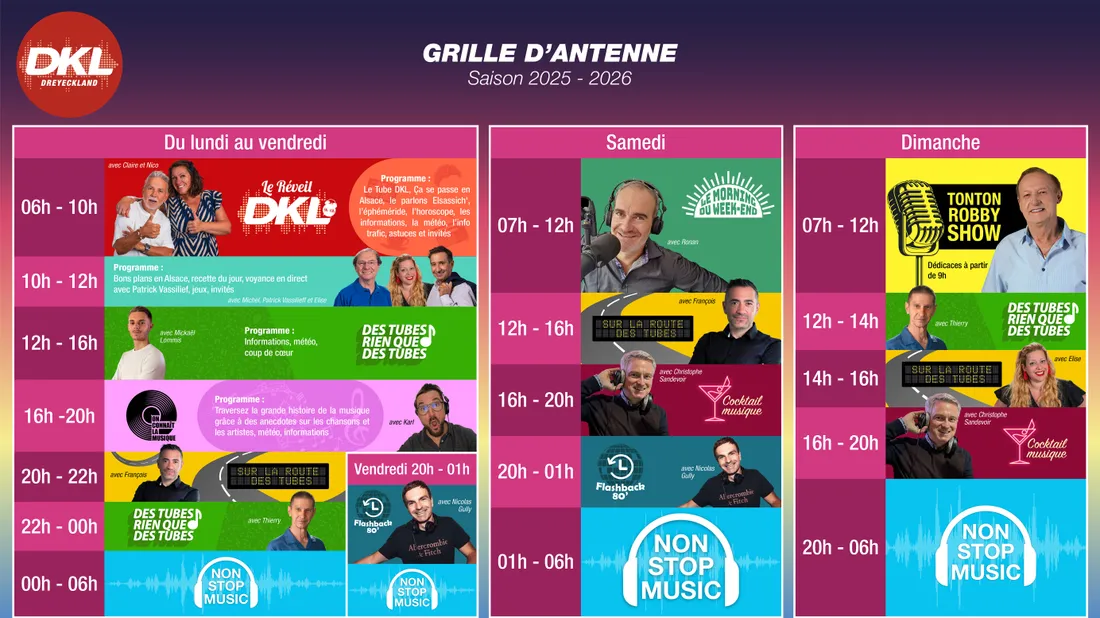 Grille d'antenne DKL 2025-2026
