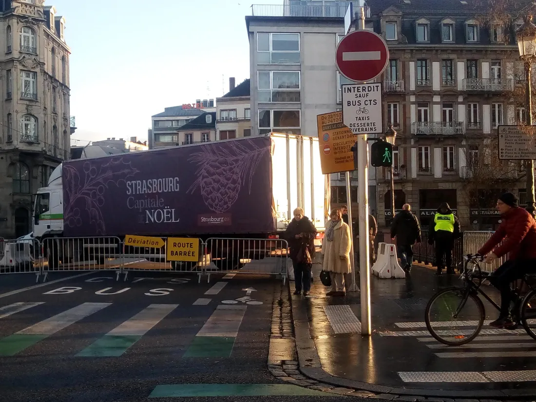 Camion barrant route Strasbourg 2018
