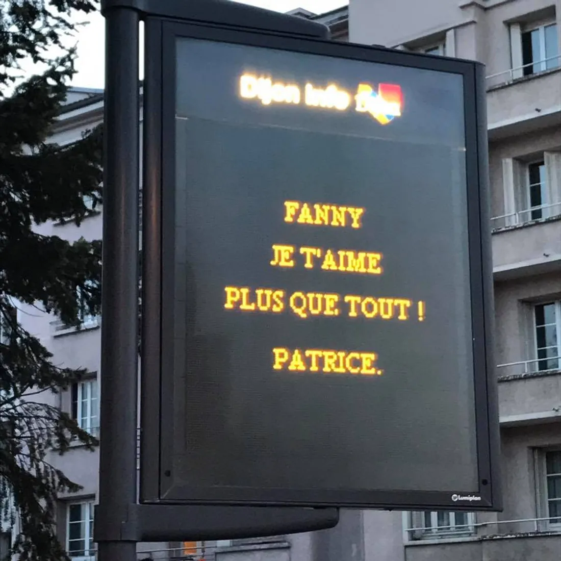 Saint-Valentin : vos messages d’amour sur des panneaux à Dijon