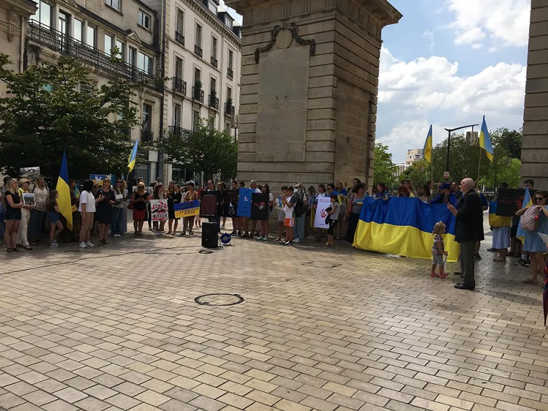 L’association Ukraine Dijon Besançon organise parfois des manifestations, comme ici, place Darcy 