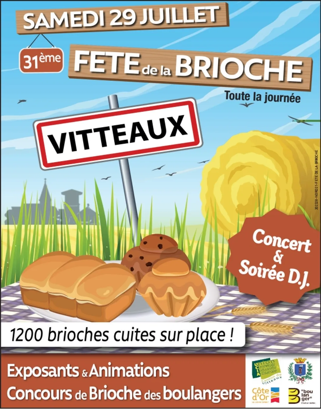 La 31ème édition de la fête de la Brioche se tiendra samedi 29 juillet à Vitteaux.