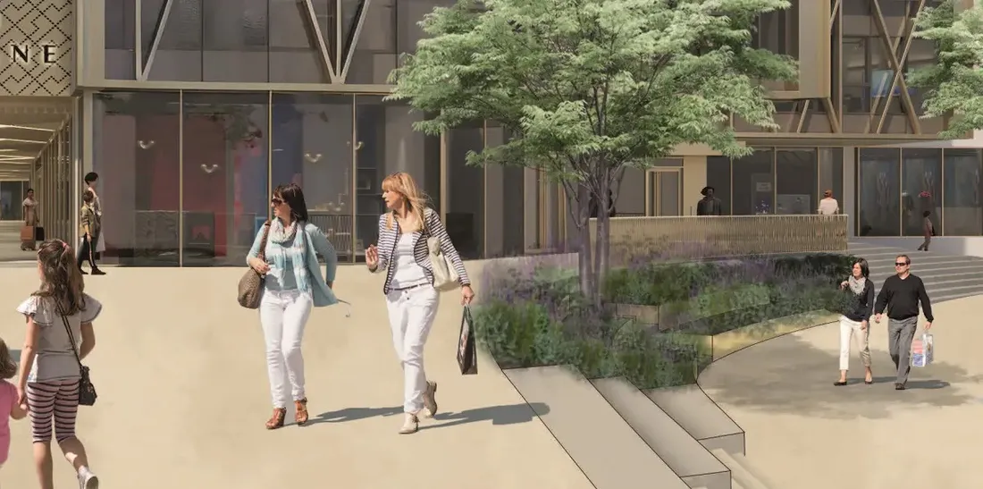 La rue aux abords du Centre Dauphine sera réaménagée et végétalisée