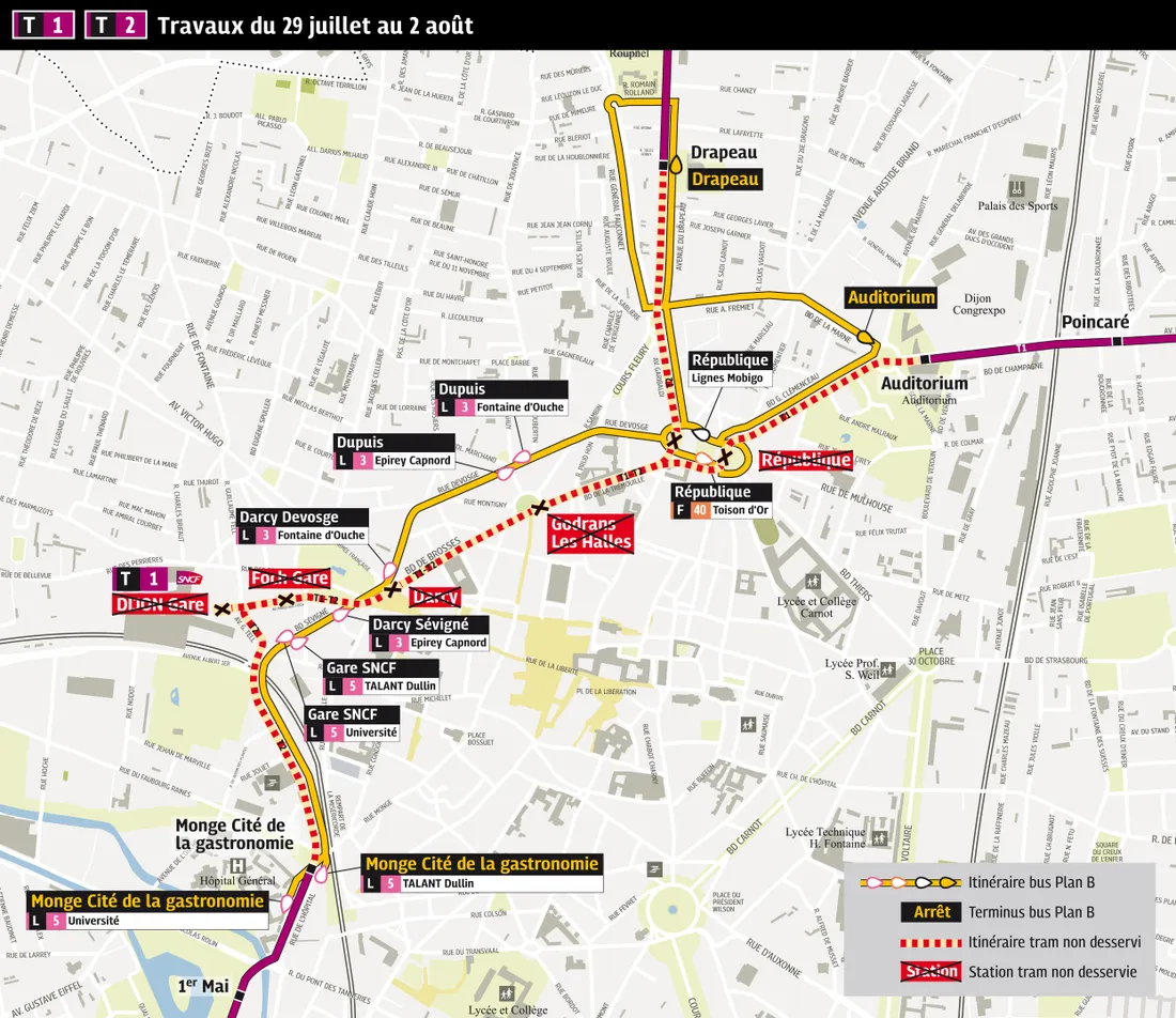 Travaux du 29 juillet au 2 août