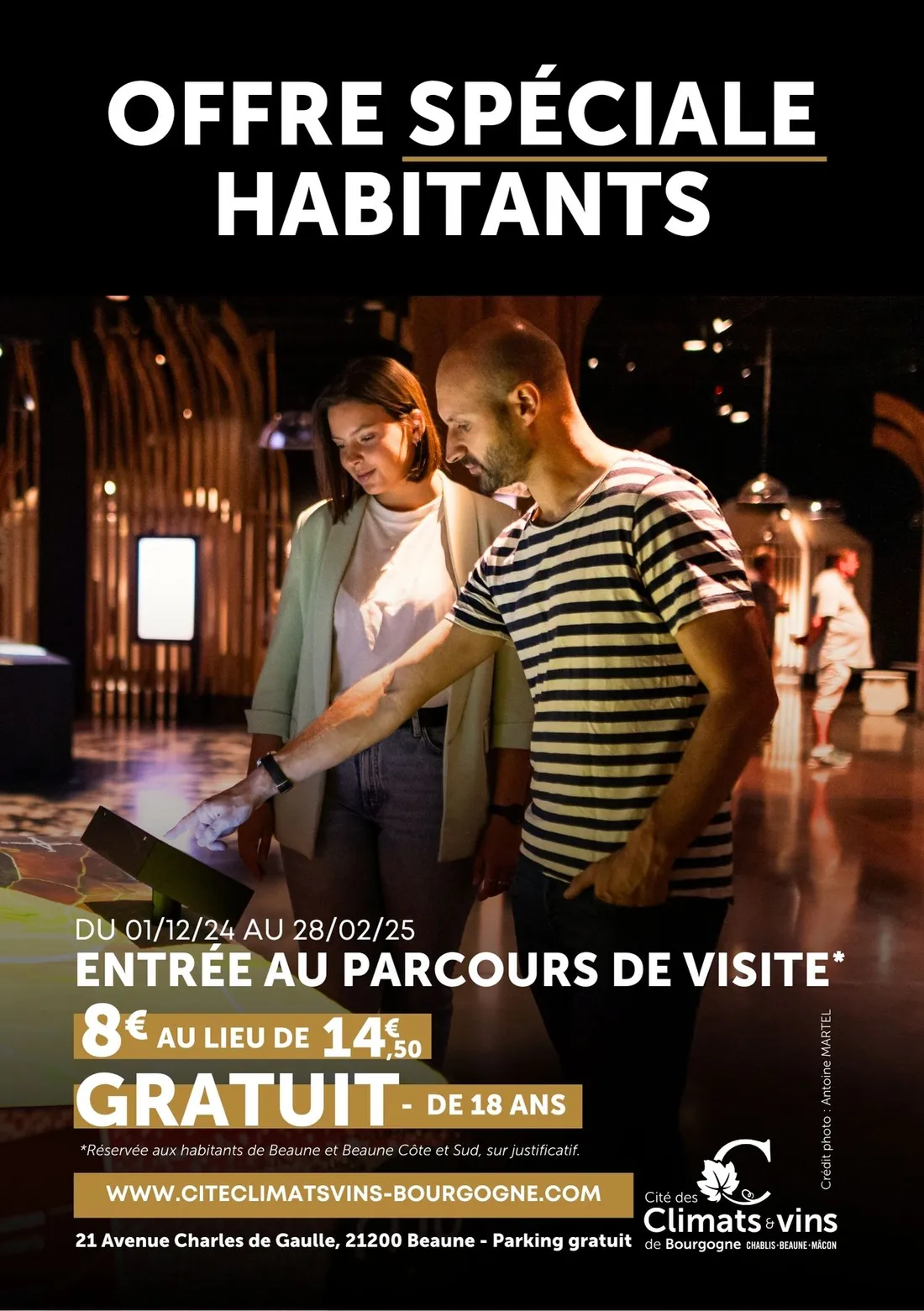 Cité des Climats et vins de Bourgogne : Nouveaux tarifs.