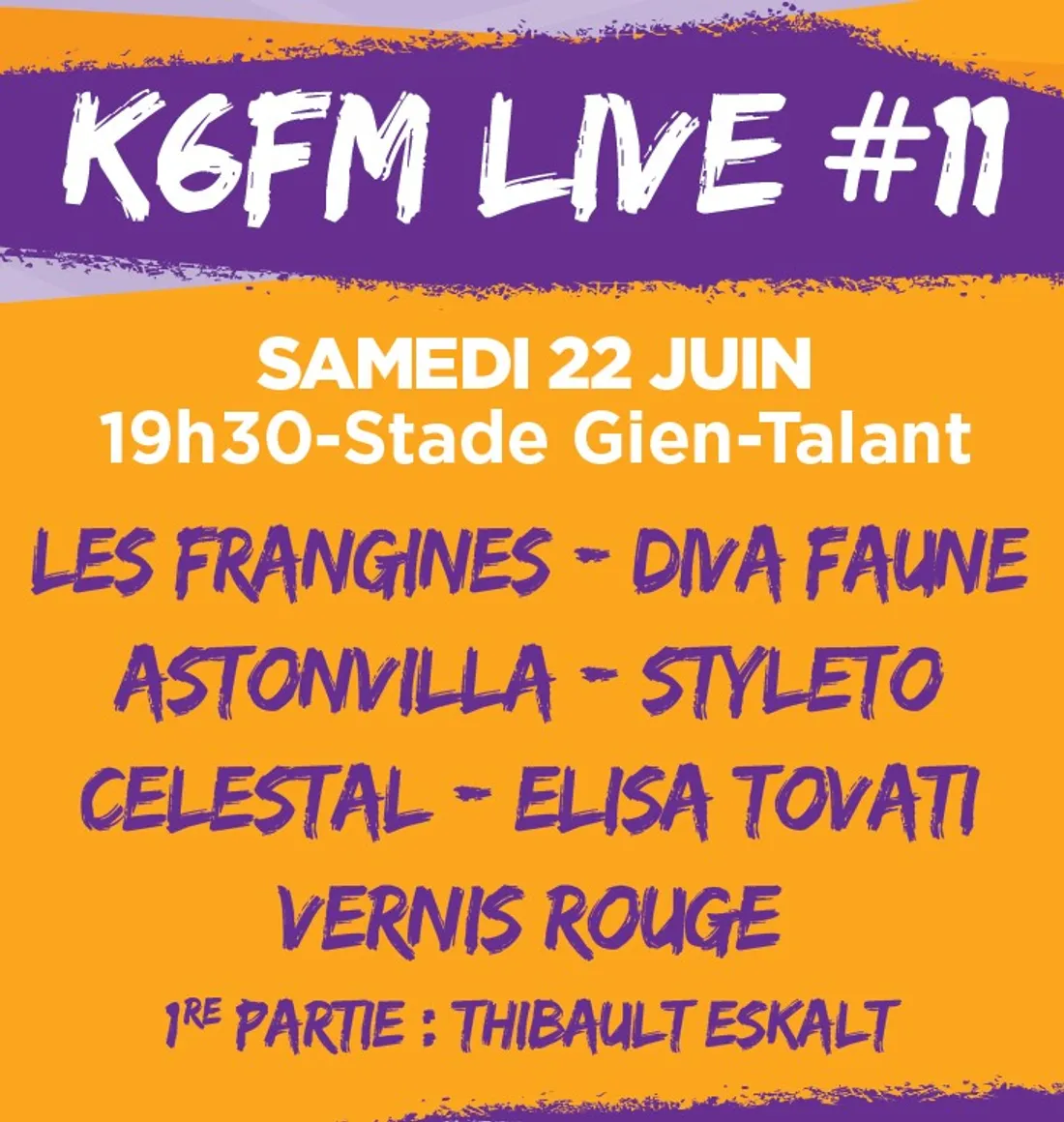 Une affiche prometteuse pour ce k6fm Live #11