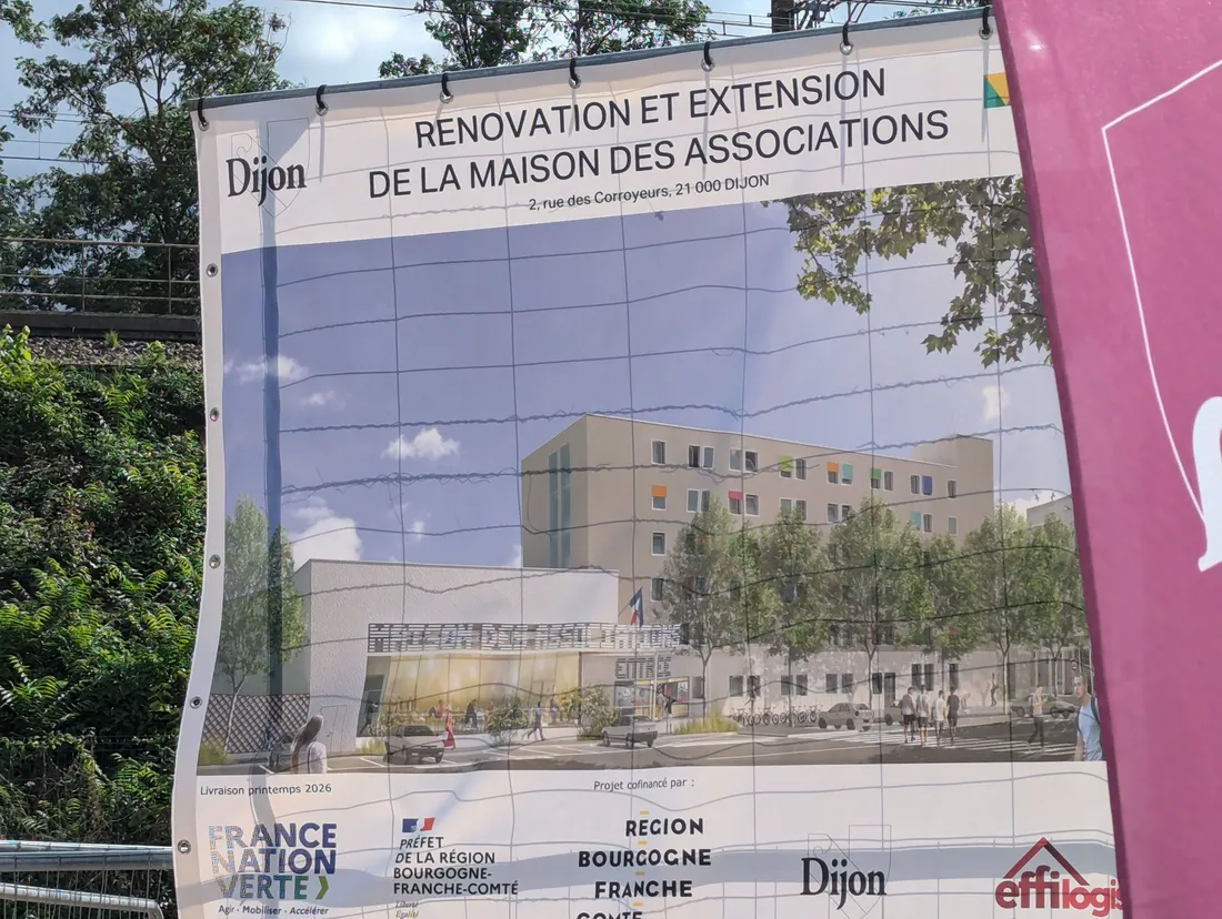 Un premier visuel de la future Maison des associations de Dijon et de son extension.