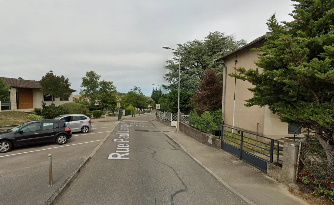 La rue Paul Langevin, à Talant, avant les travaux.