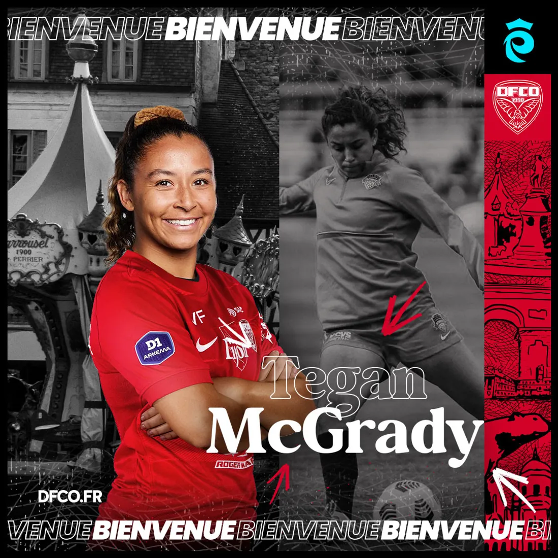 À 26 ans, Tegan McGrady va découvrir le football européen avec le DFCO.