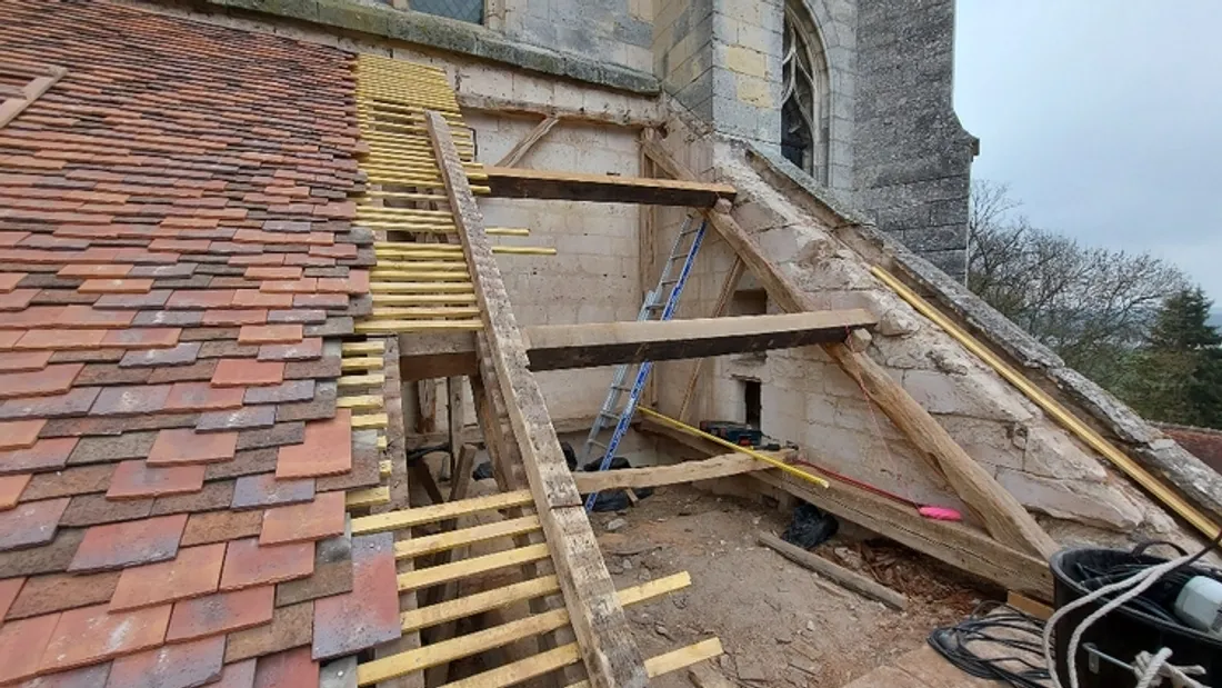 Réfection du toit de la chapelle