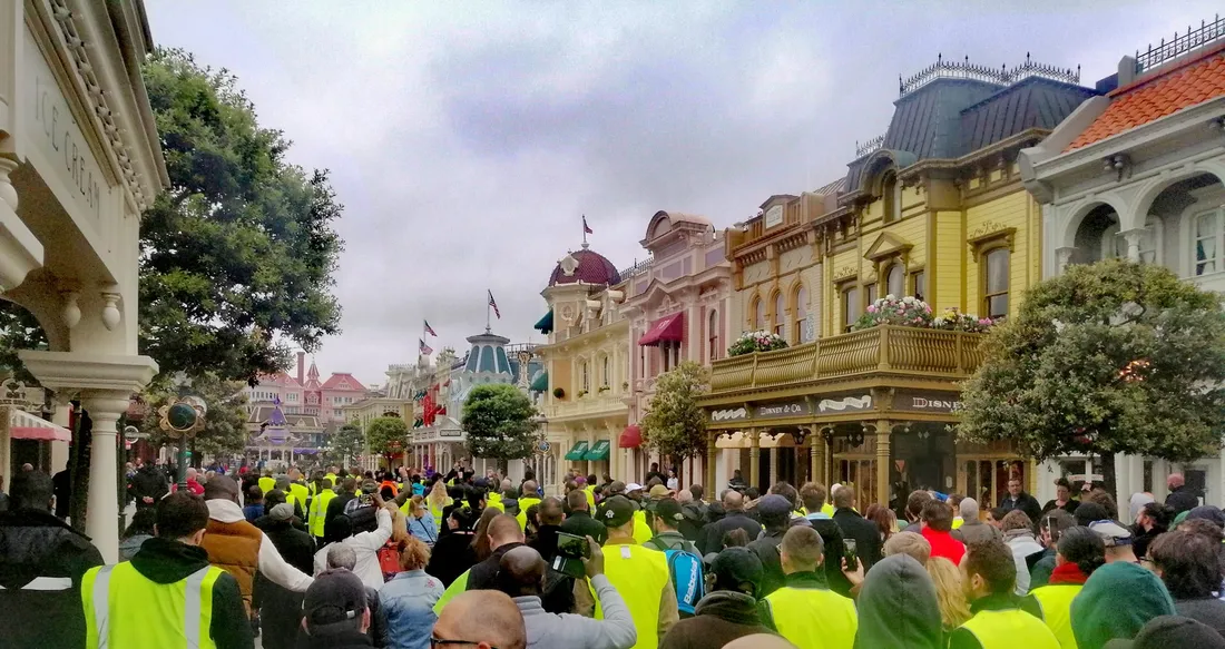 Manifestation d'employés à Disneyland Paris