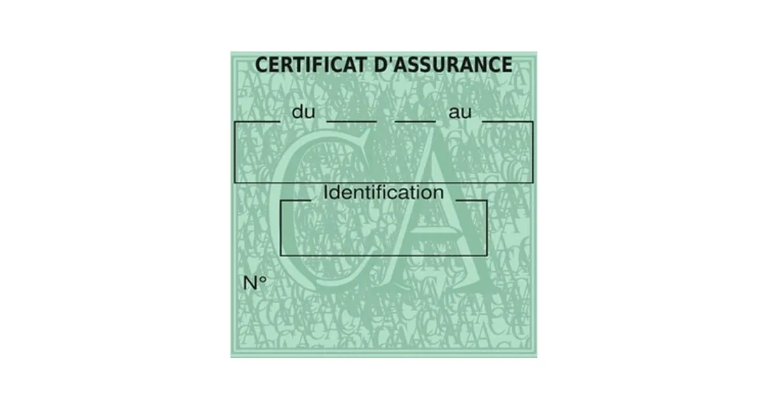 Certificat d'assurance, vignette verte