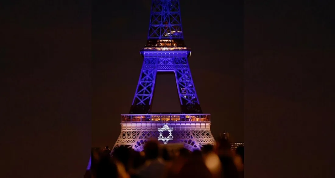 La Tour Eiffel aux couleurs d'Israël