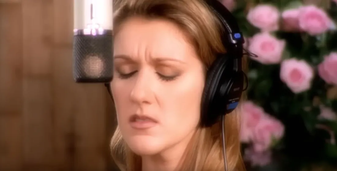 Céline Dion dans le clip de "Tell him"