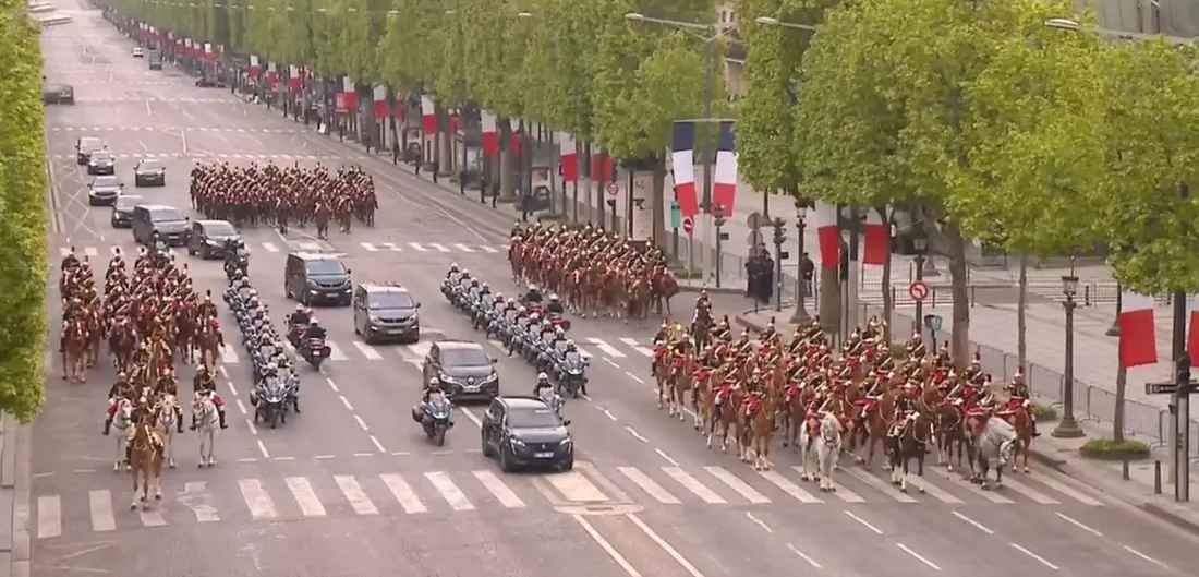 Champs-Élysées lors du 8 mai 2023