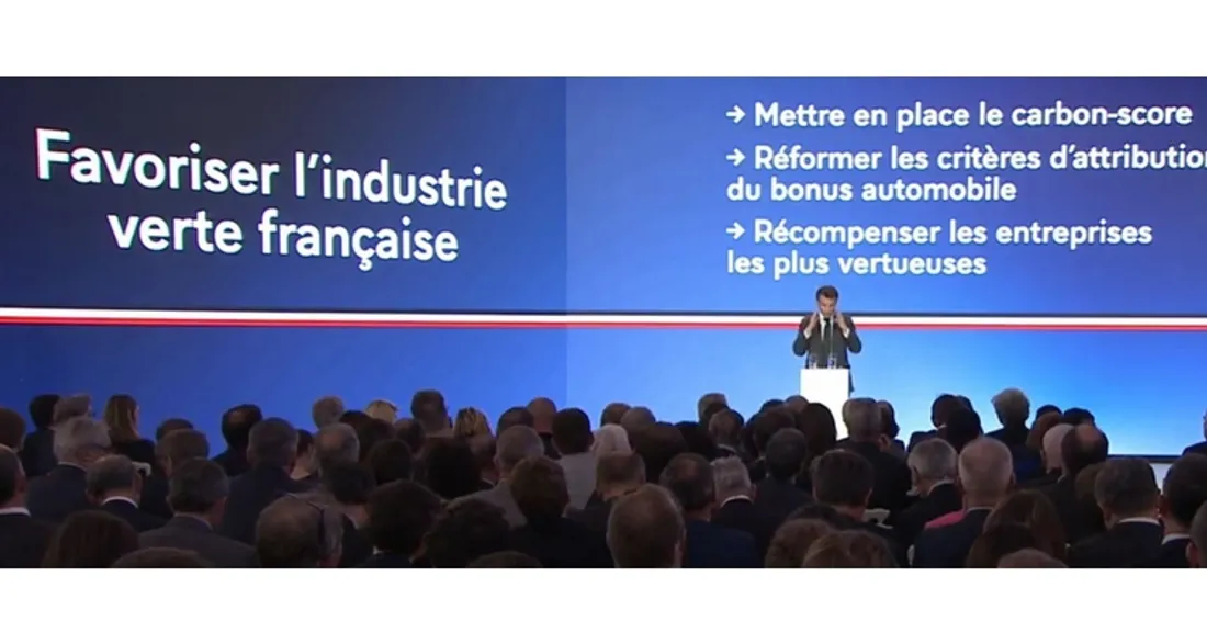 Emmanuel Macron évoque l'industrie verte