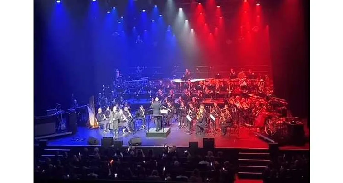 Florent Pagny sur scène au concert "Sentinelles d'un soir"