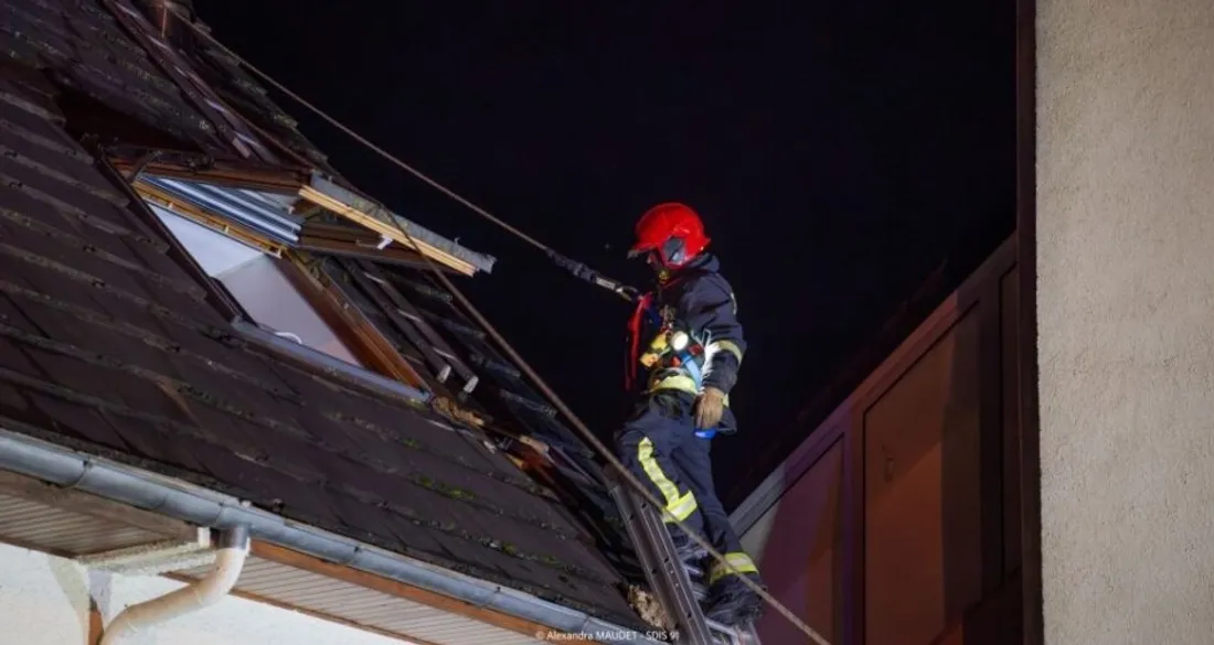 Pompier en intervention
