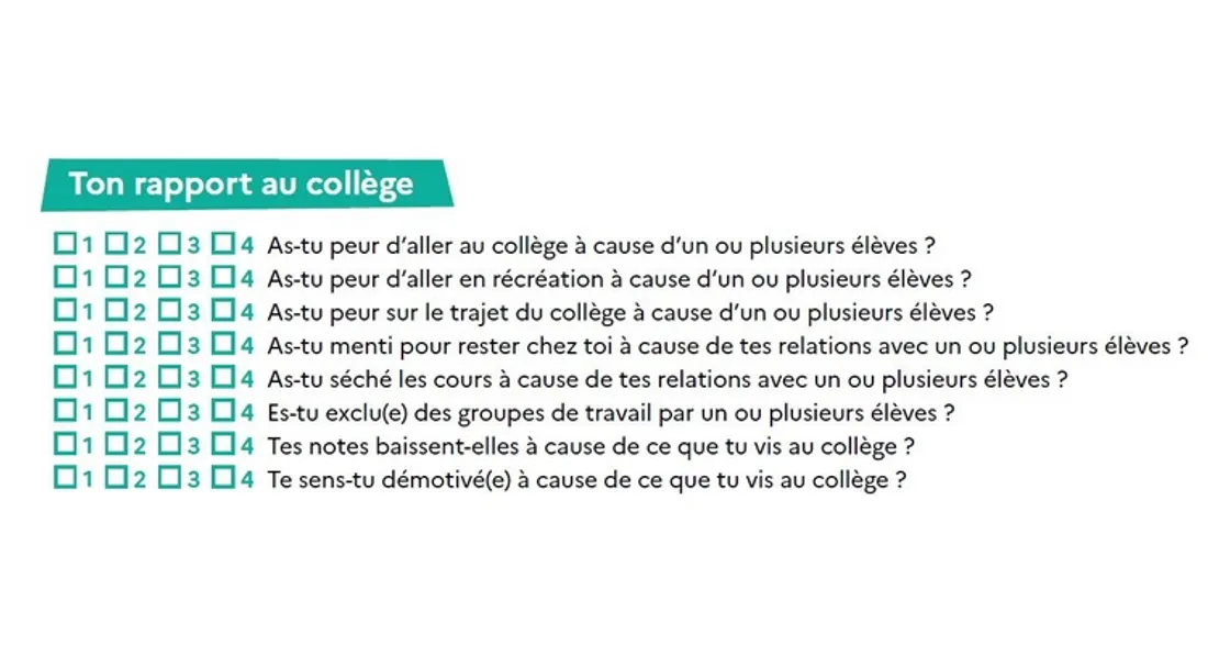 Quizz Harcèlement Scolaire A Imprimer