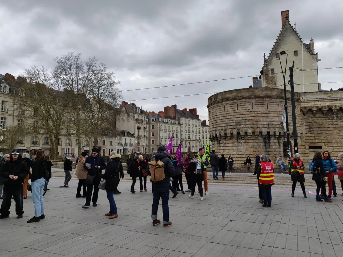 Un rassemblement avait lieu ce vendredi matin à Nantes à l'initiative de plusieurs syndicats