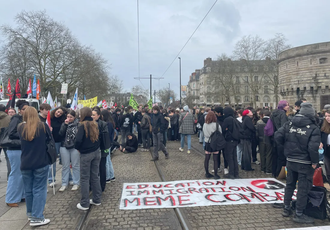 Manifestation des enseignants à Nantes (44)