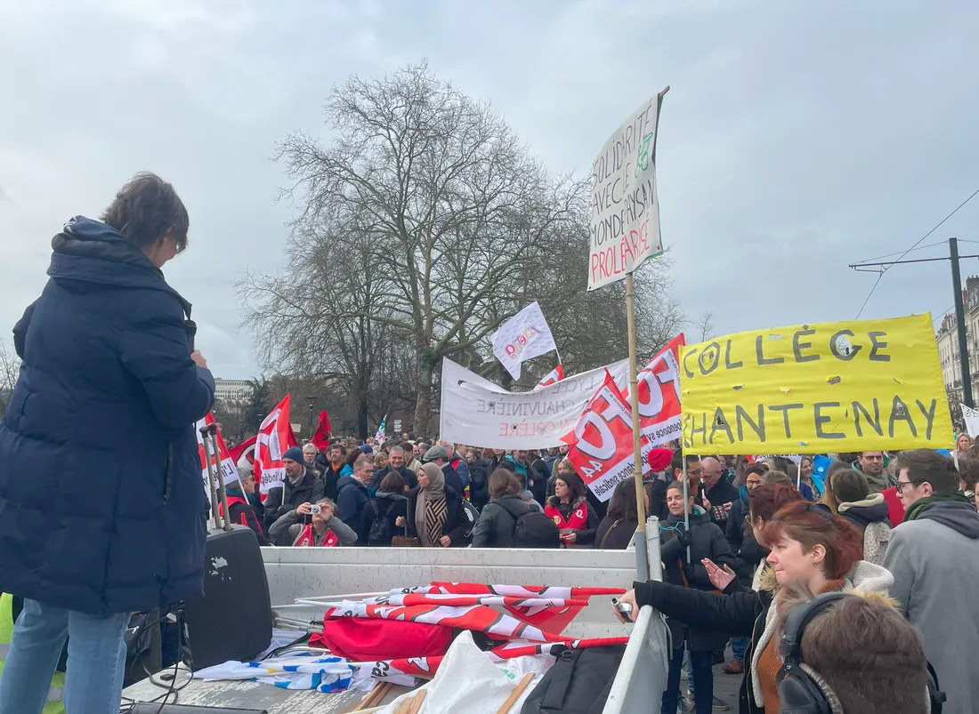 Mobilisation des enseignants à Nantes (44)