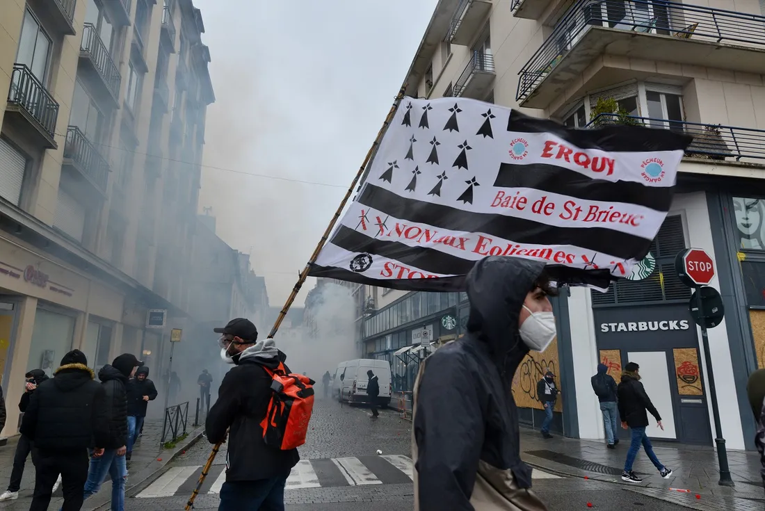 Manifestation des pêcheurs à Rennes (35)