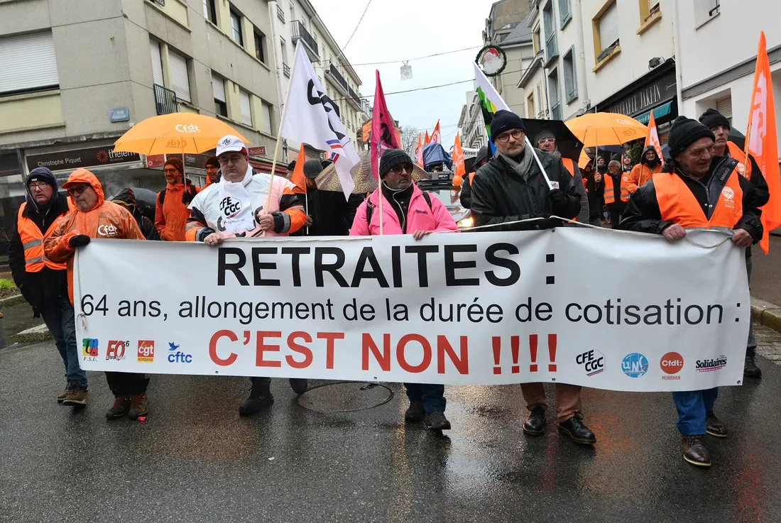 Mobilisation contre la réforme des retraites à Lorient