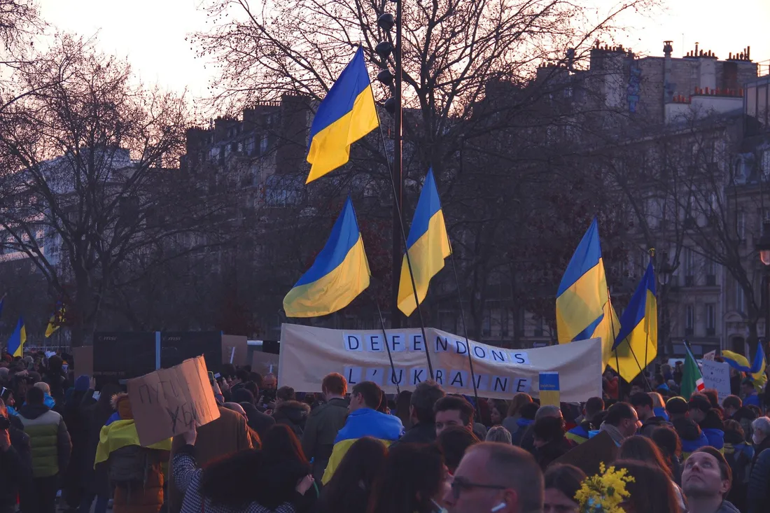 Manifestation pour défendre l'Ukraine