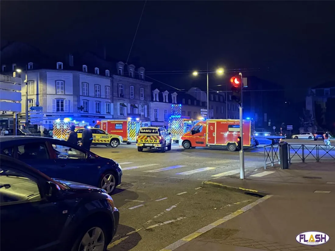 accident place Jourdan Limoges 1 juin 2025 victoire PSG pompiers Police blessé grave