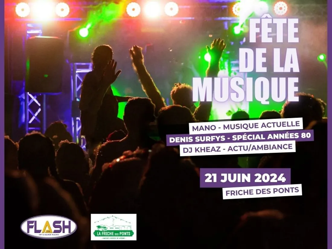 La fête de la musique 2024 avec Flash FM à la Friche des Ponts à Limoges