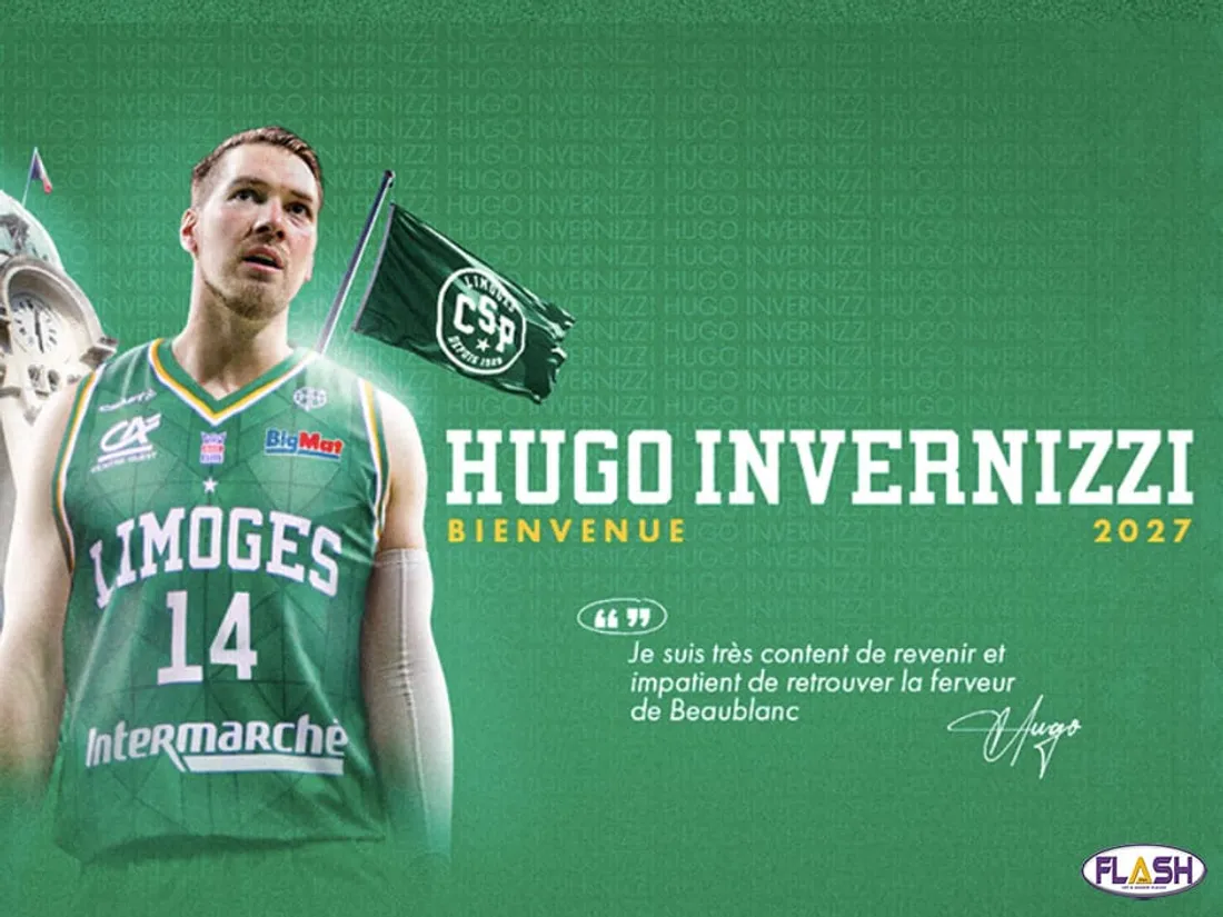 Hugo Invernizzi Limoges CSP 2 saisons Betclic Elite septembre 2025 Haute-Vienne Basket Championnat