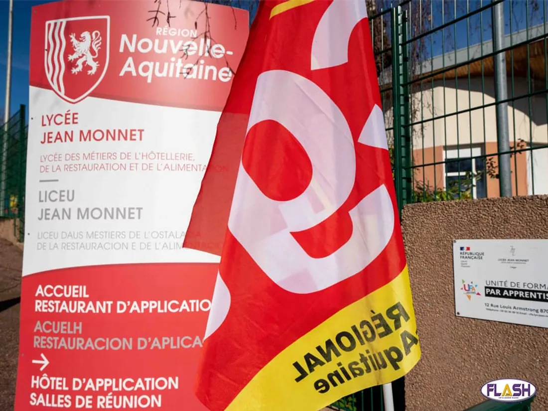 Manifestation Lycée Jean Monnet 14 février 2024