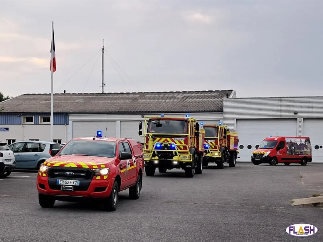 SDIS 23 Creuse sapeurs pompiers renfort incendies Charente-Maritime colonne 