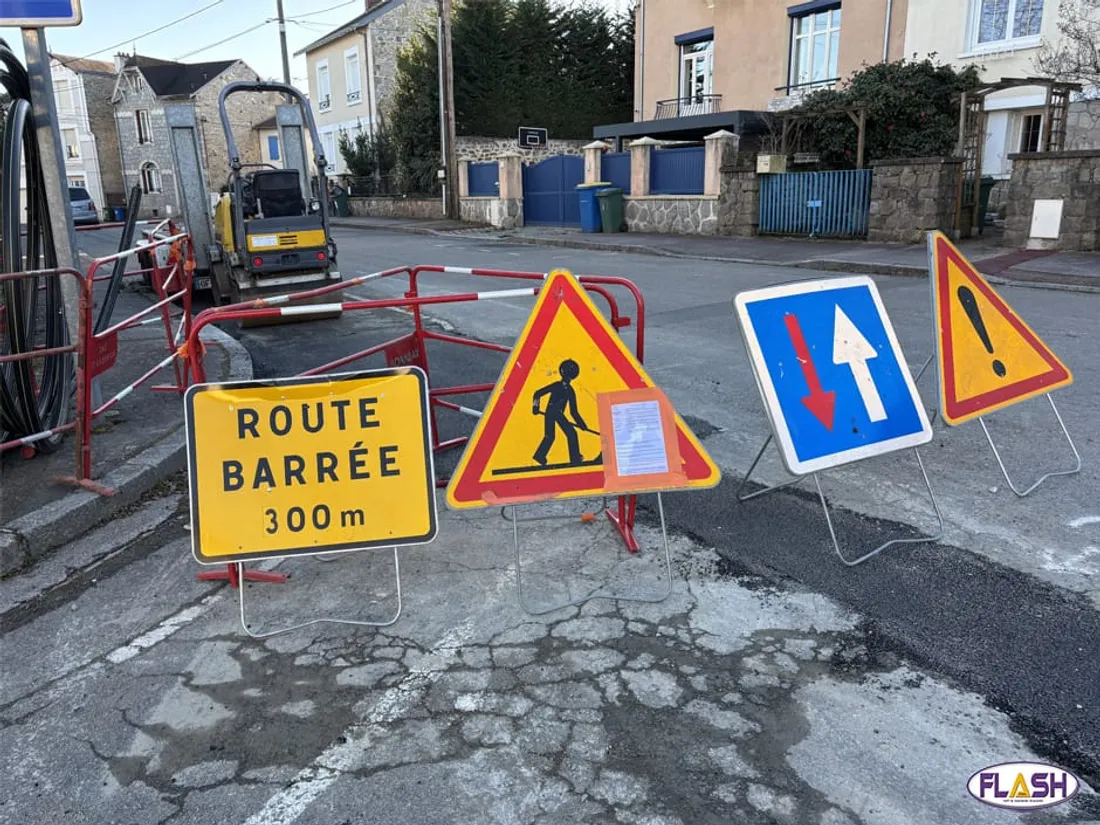 Travaux route barrée 19 février 2025
