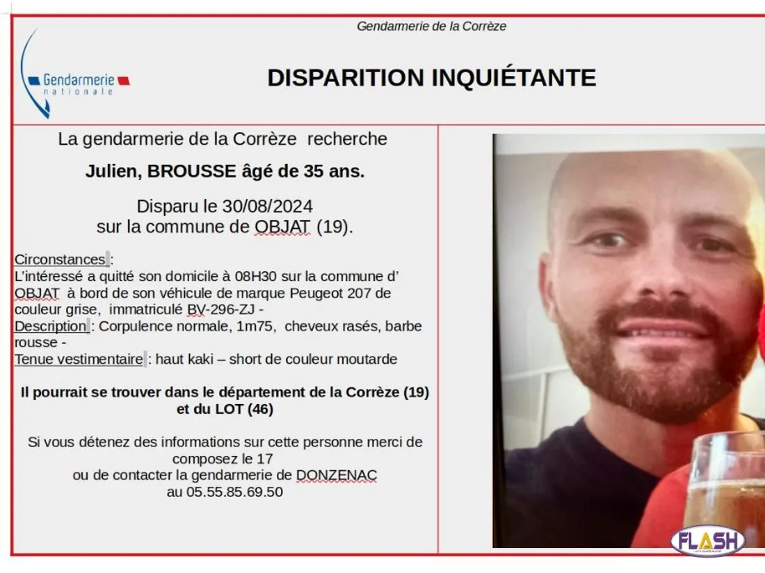 Disparition inquiétante Corrèze 30/08/2024