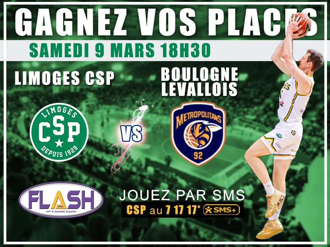 Gagnez vos invitations pour le match Limoges CSP / Boulogne Levallois