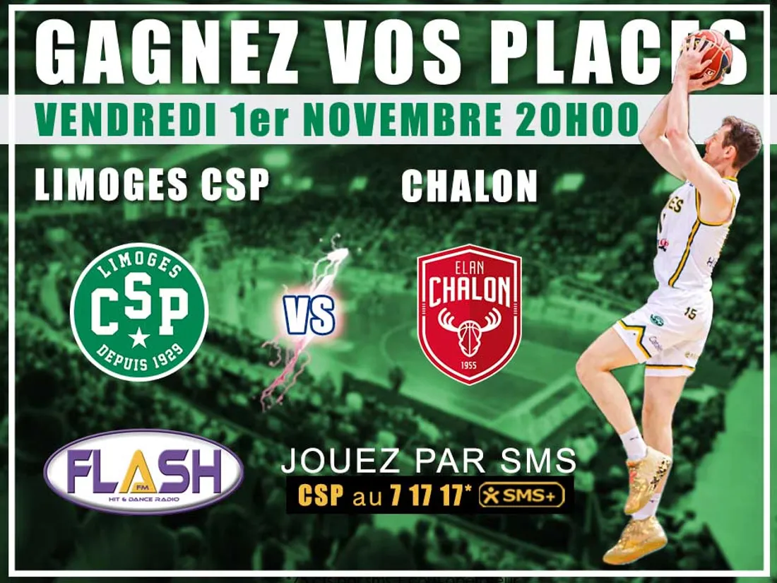 Gagnez vos places sur Flash FM pour le match du Limoges CSP face à Chalon-sur-Saône