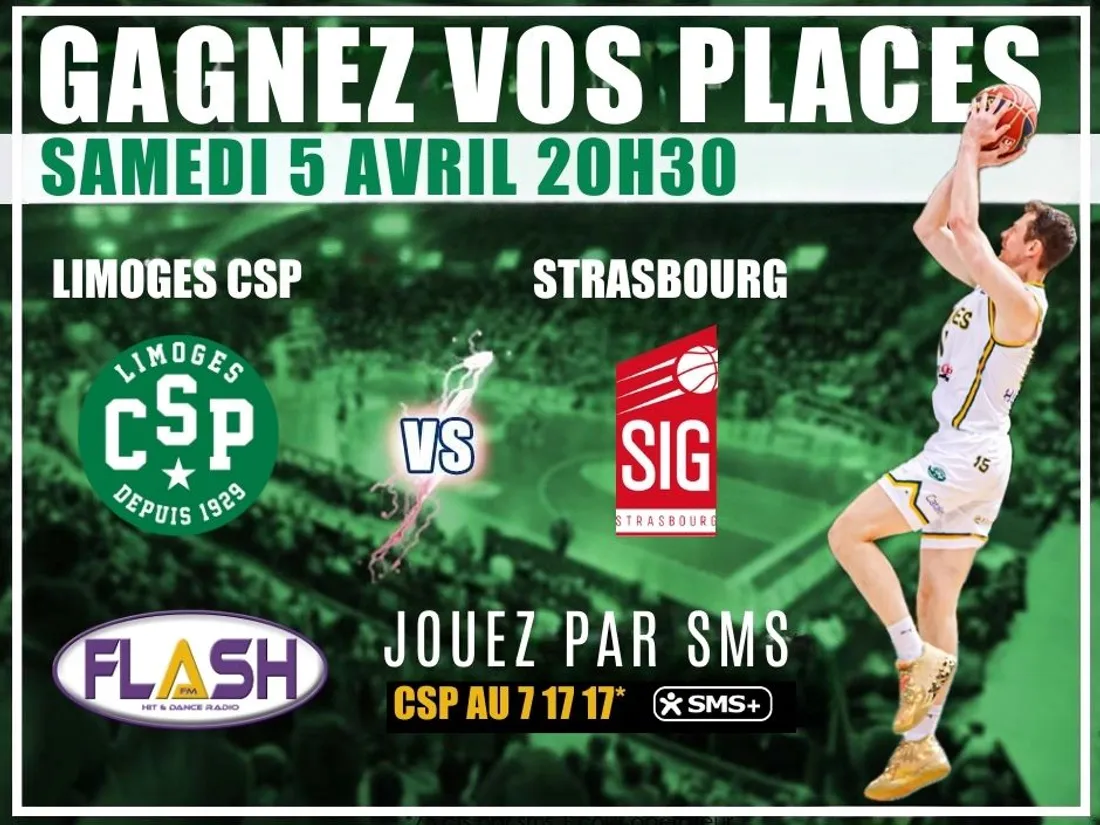 Gagnez vos places avec Flash FM pour le match Limoges CSP / Strasbourg
