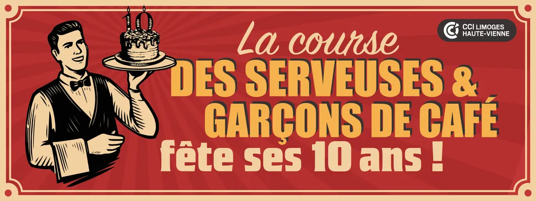 10 ans Course des serveuses et garçon de café