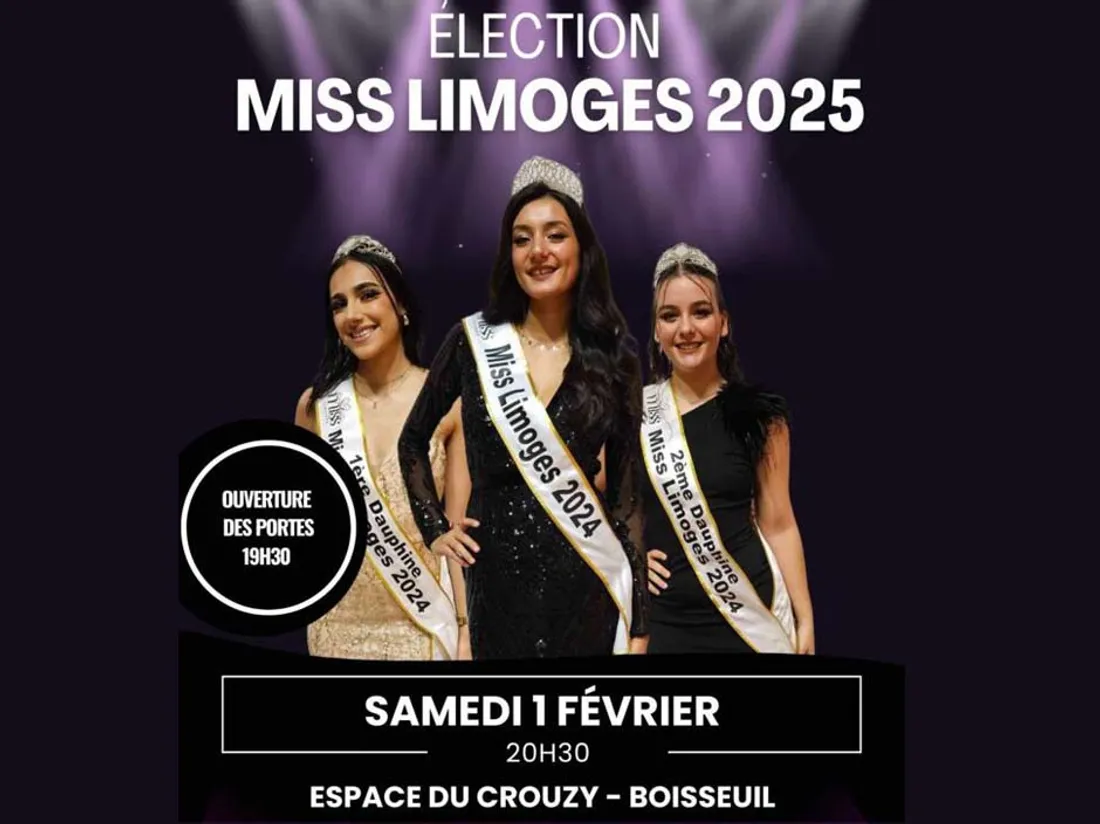 Election de Miss Limoges 2025 à l'Espace Crouzy de Boisseuil avec Flash FM