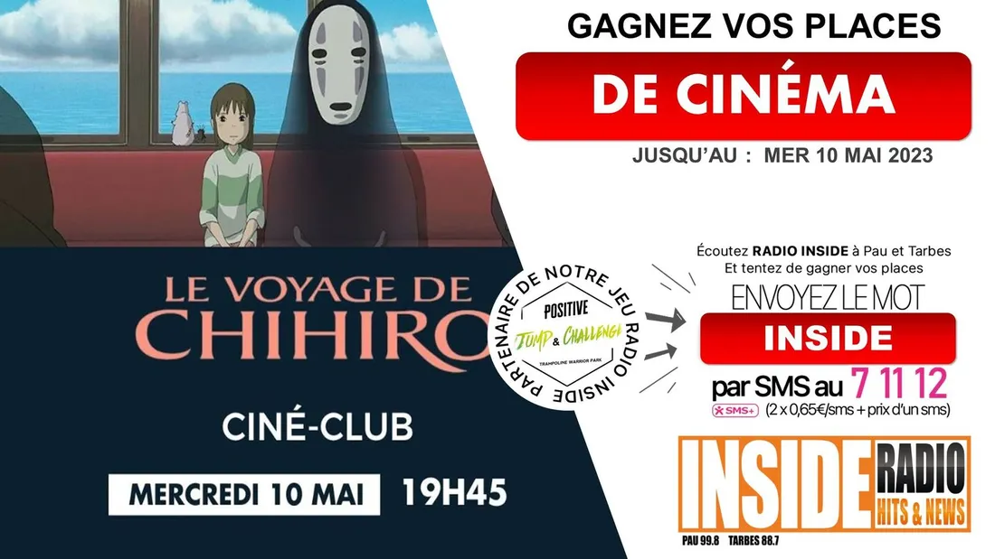 gagnez vos entrées pour voir ou revoir le Voyage de Chihiro au CGR de Lescar