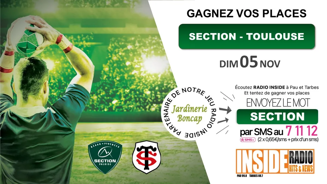 Gagnez vos invitations pour le prochain match de la Section !