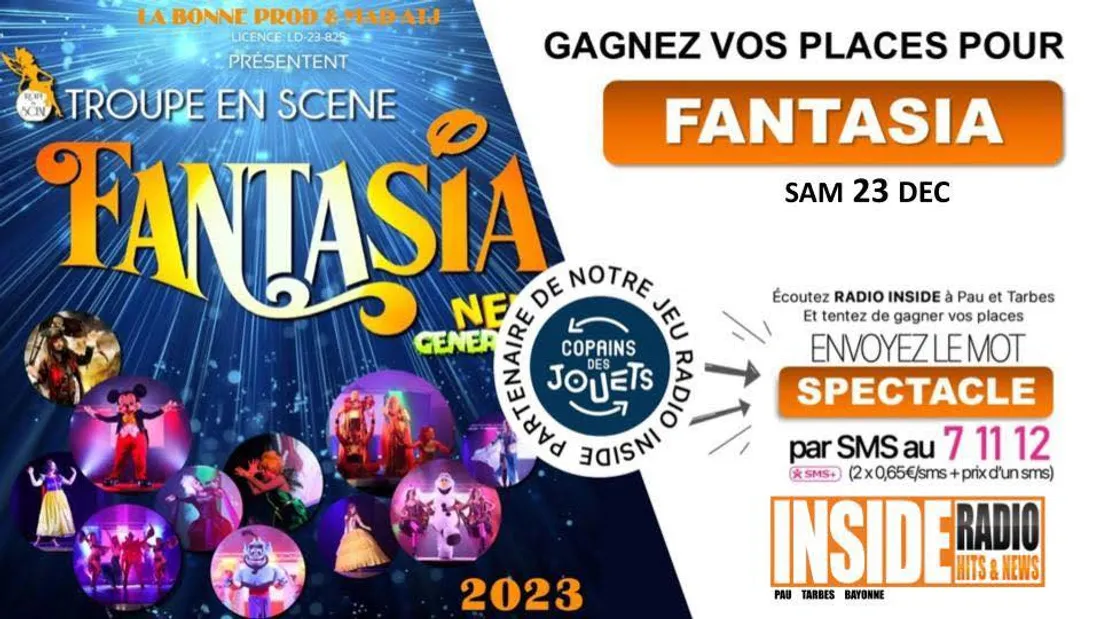 Gagnez vos places pour le spectacle Fantasia à Bizanos ! 