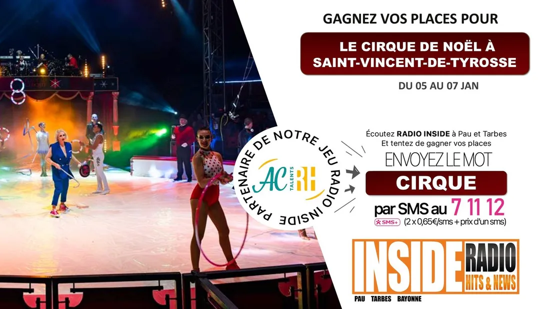 Gagnez vos invitations pour le Cirque de Noël à Saint-Vincent-de-Tyrosse !