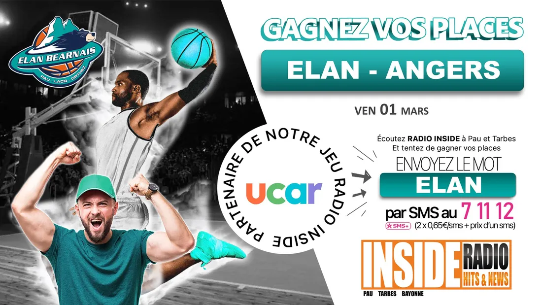 gagnez vos invitation pour le match Elan Béarnasi VS Angers  !